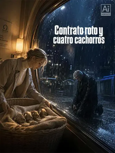 Contrato roto y cuatro cachorros — portada