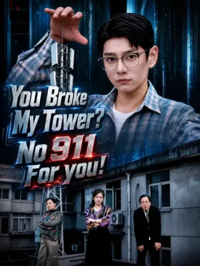 You Broke My Tower? No 911 for you! — vertical poster