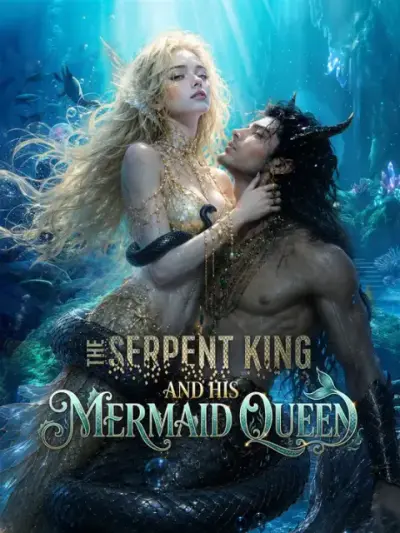 The Serpent King and His Mermaid Queen — vertical poster