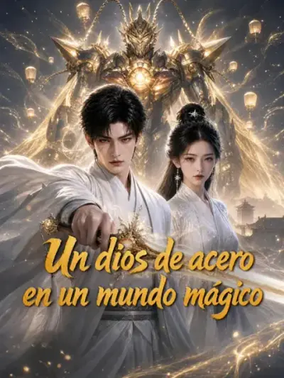 Un dios de acero en un mundo mágico — portada