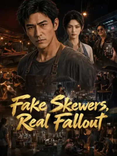 Fake Skewers, Real Fallout — vertical poster